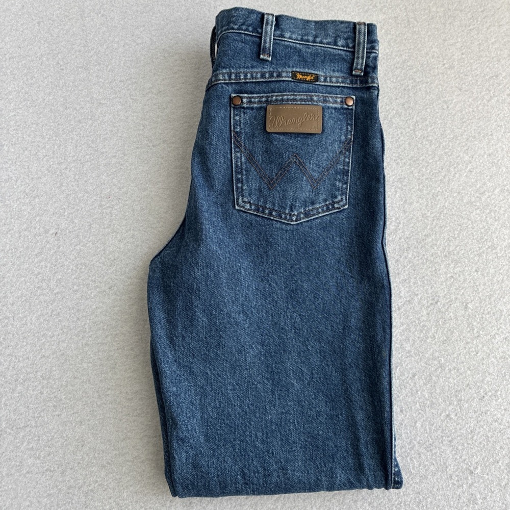 Wrangler Jeans Mens Size 33x32 Blue Cowboy Cut Straight Workwear Western Rodeo